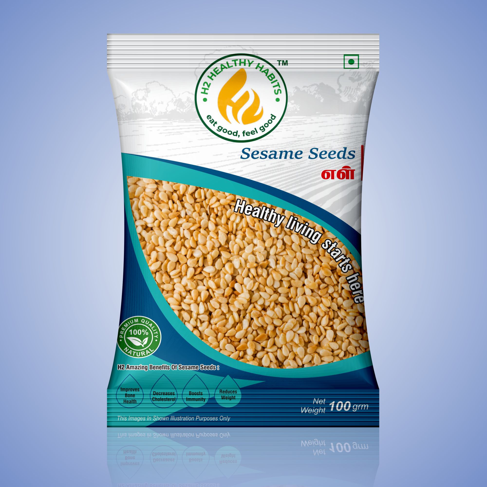 Packet Sesame Seeds Packet 100 g A